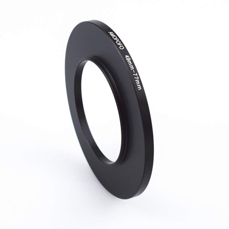 Amopofo 49mm to 77mm Metal Step Up Ring Adapter for Canon,for Nikon,for Sony,for Fuji,M4/3 Camera Lenses to UV,ND,CPL Camera Filters, Made from CNC Machined with Matte Black Electroplated Finish - Image 5